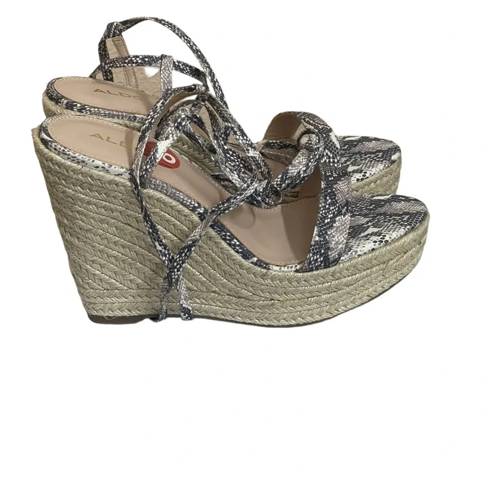 Aldo Wedge Tie-Up Espadrille Brand New w/ Box Size 8